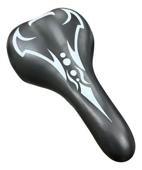 Imagen de Asiento Mtb Rhlm Poliuretano Negro / Blanco Urbano Negro 28 Cm 17.5 Cm