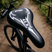 Imagen de Asiento Mtb Rhlm Poliuretano Negro / Blanco Urbano Negro 28 Cm 17.5 Cm