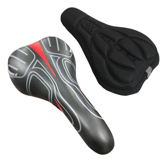 Imagen de Asiento Bicicleta Mtb + Cubre Asiento Polyfon Negro