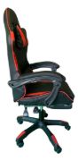 Imagen de Silla Gamer Ergonomica Con Apoya Pies Reclinable Demstore - Rojo - Cuero sintético
