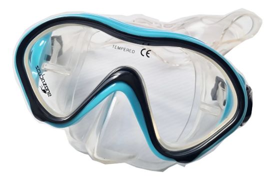 Imagen de Mascara Lente Buceo Snorkel Scuba Zone - Celeste