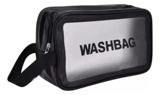 Imagen de Neceser De Aseo Para Viaje/ Portacosméticos Impermeable - Negro - Lisa
