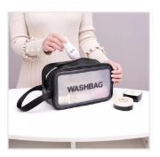 Imagen de Neceser De Aseo Para Viaje/ Portacosméticos Impermeable - Negro - Lisa