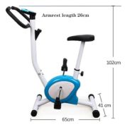 Imagen de Bicicleta Fija Estática Fitness Ergométrica Altura Regulable - Celeste
