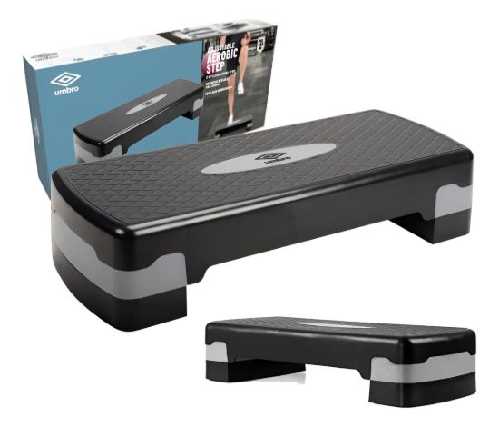 Imagen de Step Aerobic 2 Escalones Regulables Umbro Negro