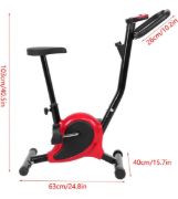 Imagen de Bicicleta Fija Estática Fitness Ergométrica Altura Regulable - Rojo