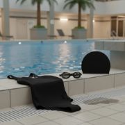 Imagen de Malla Natacion Piscina Lycra Forrada Anti Cloro + Accesorios - Negro - 3XL