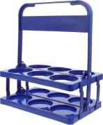 Imagen de Portabotellas  + 6 Caramañolas 1 Lt Futbol Deportes - Azul
