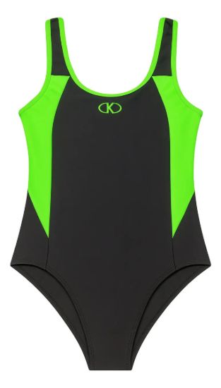 Imagen de Malla Natacion Piscina Lycra Forrada Anti Cloro + Accesorios - Verde - 12