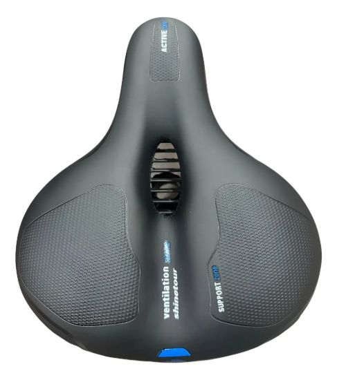 Imagen de Asiento Super Acolchonado Bicicleta Active Dos Resortes  24x20 cm