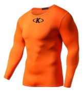 Imagen de Camiseta Térmica Larga Lycra Knex Sport X 3 Unidades - Naranja - XXL