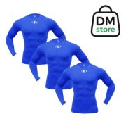 Imagen de Camiseta Térmica Larga Lycra Knex Sport X 3 Unidades - Azul - XXS