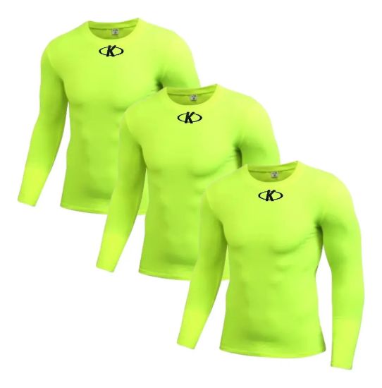 Imagen de Camiseta Térmica Larga Lycra Knex Sport X 3 Unidades - FLUO - L