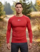 Imagen de Camiseta Térmica Larga Knex Sport Adulto Hombre + Guante - Rojo - XL