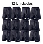 Imagen de Short Entrenamiento Futbol Deportes Excelente Calidad X 12 - Negro - Lisa - S