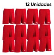 Imagen de Short Entrenamiento Futbol Deportes Excelente Calidad X 12 - Rojo - Lisa - M