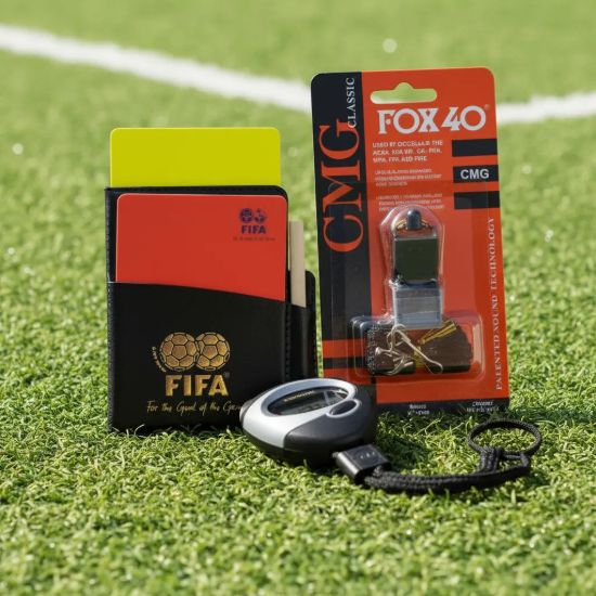 Imagen de Set Tarjeta Árbitro Fifa + Cronómetro + Silbato Fox Deportes