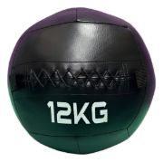 Imagen de Wall Ball Cuero 12 Kg  Pelota Entrenamiento Fitness Crossfit Negro
