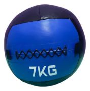 Imagen de Wall Ball Cuero 7 Kg  Pelota Entrenamiento Fitness Crossfit Negro