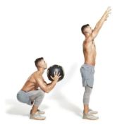Imagen de Wall Ball Cuero 9 Kg  Pelota Entrenamiento Fitness Crossfit Negro