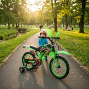 Imagen de Bicicleta Green Motobici 16  Para Niños Con Pie De Apoyo
