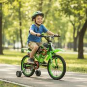 Imagen de Bicicleta Green Motobici 16  Para Niños Con Pie De Apoyo