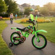 Imagen de Bicicleta Green Motobici 16  Para Niños Con Pie De Apoyo