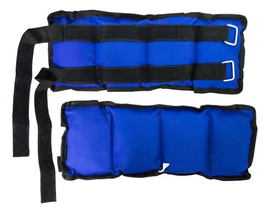 Imagen de Pesas Tobipesas Entrenamiento Piernas Tobillos Par 2kg Azul