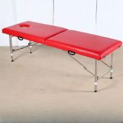 Imagen de Camilla Para Masajes Plegable + Silla Banqueta Giratoria - Rojo