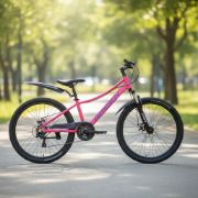 Imagen de Bicicleta Mtb De Dama R24  C/suspensión Y Freno De Disco Rosa 24 "