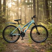 Imagen de Bicicleta Mtb De Dama R27.5  C/suspensión Y Freno De Disco - Celeste - 27.5
