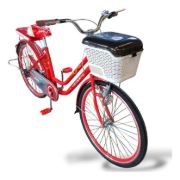 Imagen de Bicicleta Dama De Paseo C/parrilla Y Canasto Rojo 26 "