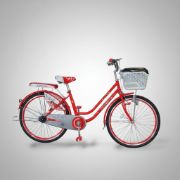 Imagen de Bicicleta Dama De Paseo C/parrilla Y Canasto Rojo 26 "