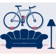 Imagen de Soporte De Bicicletas A La Pared Pvc Super Firme Negro