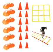 Imagen de Escalera Coordinación + 12 Conos  + 12 Platos + Cuadrilatero Surtido