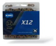 Imagen de Excelente Cadena 12 Velocidades Dorada Y Negra Kmc Dorado Y Negro