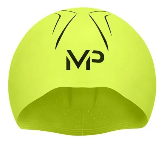 Imagen de Gorra Natación Silicona Mp Profesional Con Estuche - FLUOR - Lisa - L