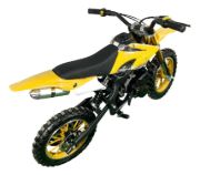 Imagen de Moto Infantil Mini Cross 50cc | Nafta 2t Arranque Manual - Amarillo