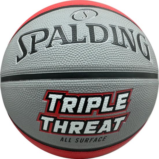 Imagen de Pelota De Basketball  Spalding Triple Threat N°7 Rojo/gris
