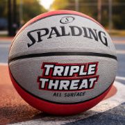 Imagen de Pelota De Basketball  Spalding Triple Threat N°7 Rojo/gris