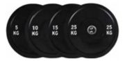 Imagen de Bumper Plate 5 Kg Disco Olímpico Musculación Gym Negro