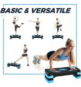 Imagen de Step 2 Escalones Altura Regulable Fitness Aerobic Negro