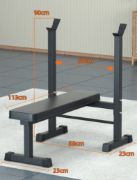 Imagen de Banco Pecho Fijo + Soporte Barras Knex Sports Negro