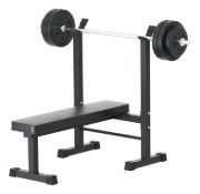 Imagen de Banco Pecho Fijo + Soporte Barras Knex Sports Negro