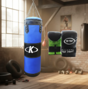 Imagen de Bolsa Boxeo Con Relleno + Cadena