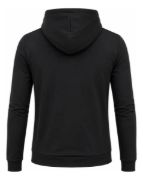 Imagen de Campera Afelpada Con Capucha Y Cierre Deportivo Unisex 3xl Negro Lisa