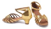 Imagen de Zapato De Baile Salsa Bachata Tango Dorado Y Plateado Dorado Oscuro 37 Uy