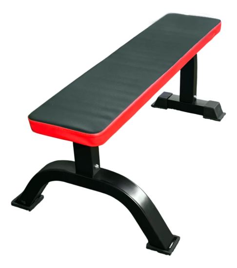 Imagen de Banco Plano Gimnasio Pesas Entrenamiento Fitness Reforzado Negro