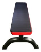 Imagen de Banco Plano Gimnasio Pesas Entrenamiento Fitness Reforzado Negro