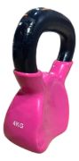 Imagen de Pesa Rusa Hierro Engomado Ketlle Bell 4 Kg  Rosa Chicle